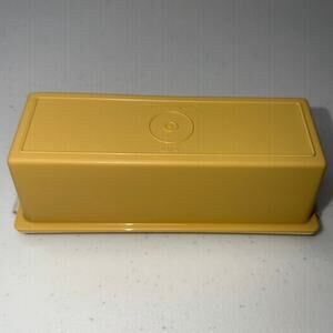 Vintage Tupperware Butter Dish Single Stick Container Harvest Gold
